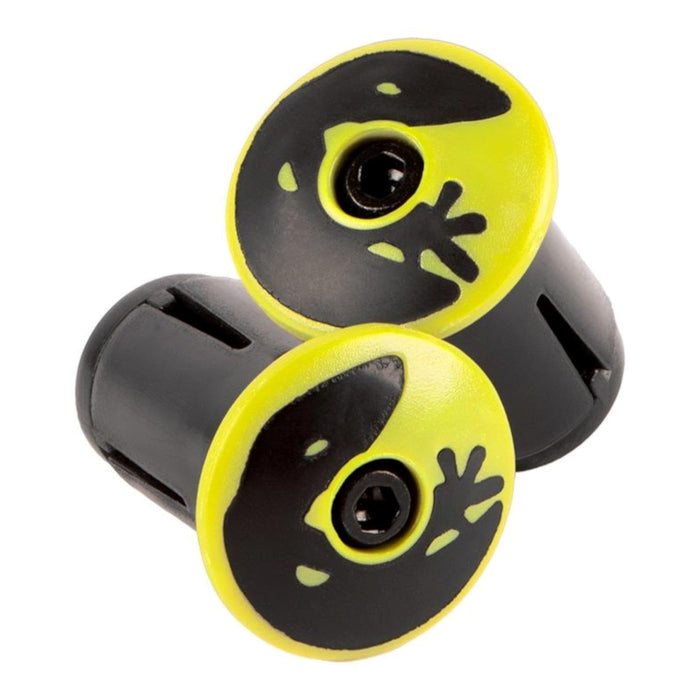 Lizard Skins - Packaged DSP Bar Tape Plugs - Neon Yellow