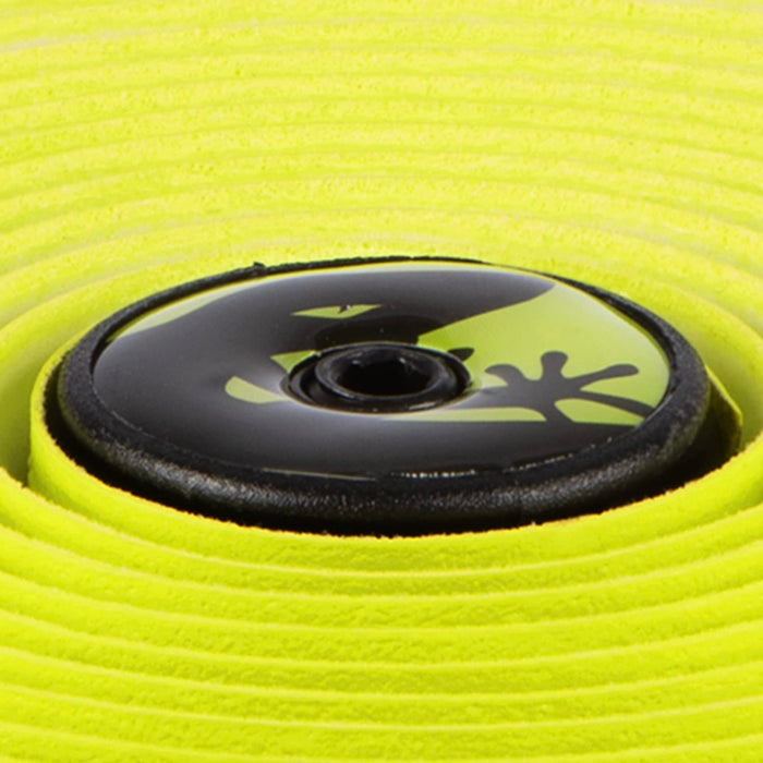 Lizard Skins - Packaged DSP Bar Tape Plugs - Neon Yellow