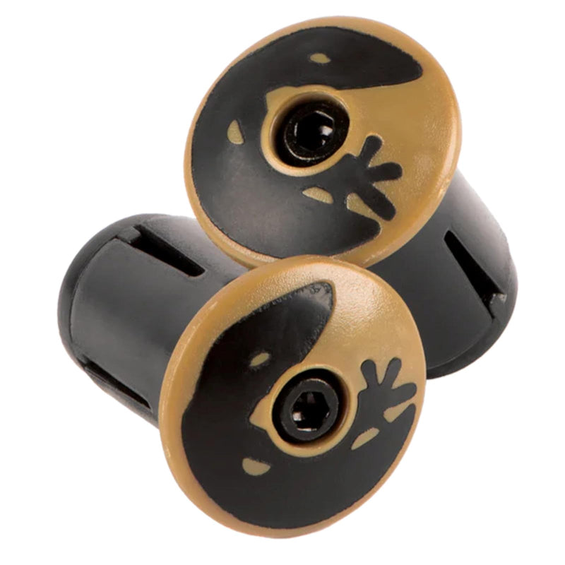 Lizard Skins - Packaged DSP Bar Tape Plugs - Vegas Gold