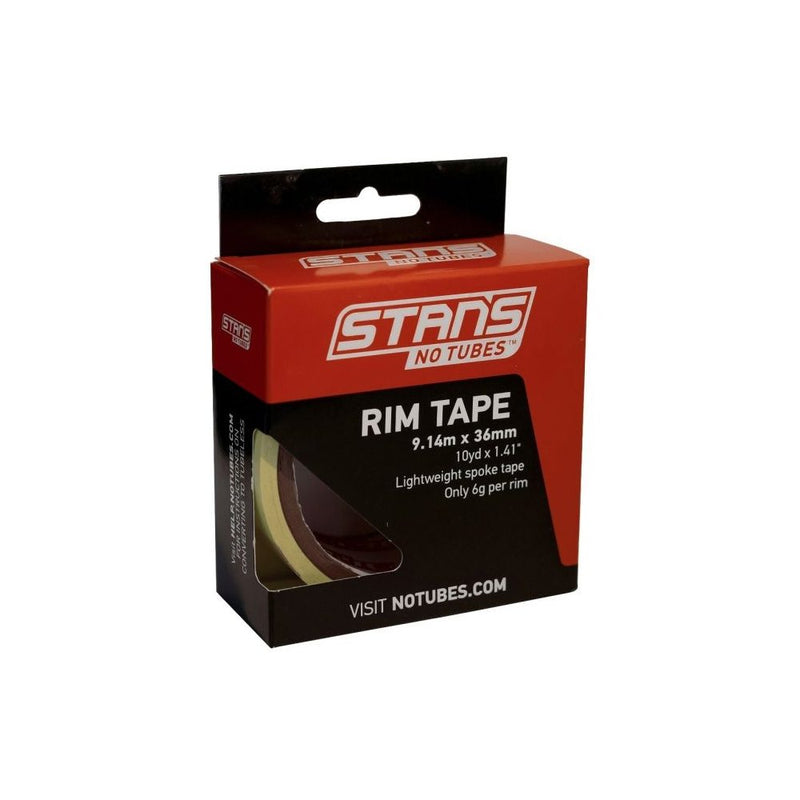 Stan's NoTubes - Tubeless Rim Tape, Lightweight, Highly Adhesive for MTB, Road and Gravel Wheels, Yellow, 10 Yards