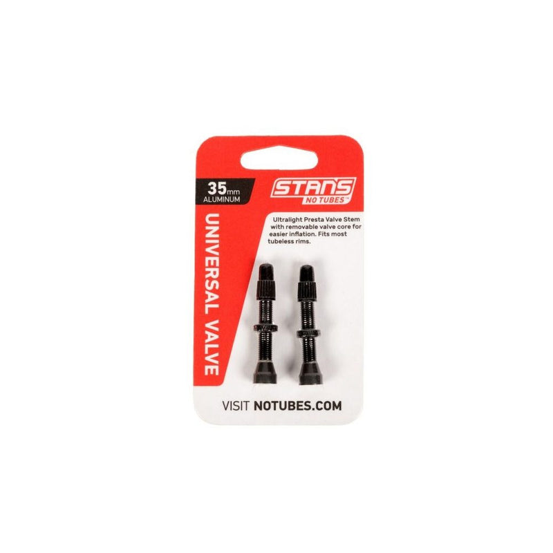 Stan's NoTubes - Universal Alloy Presta Tubeless with Removable Valve Core in (Pair