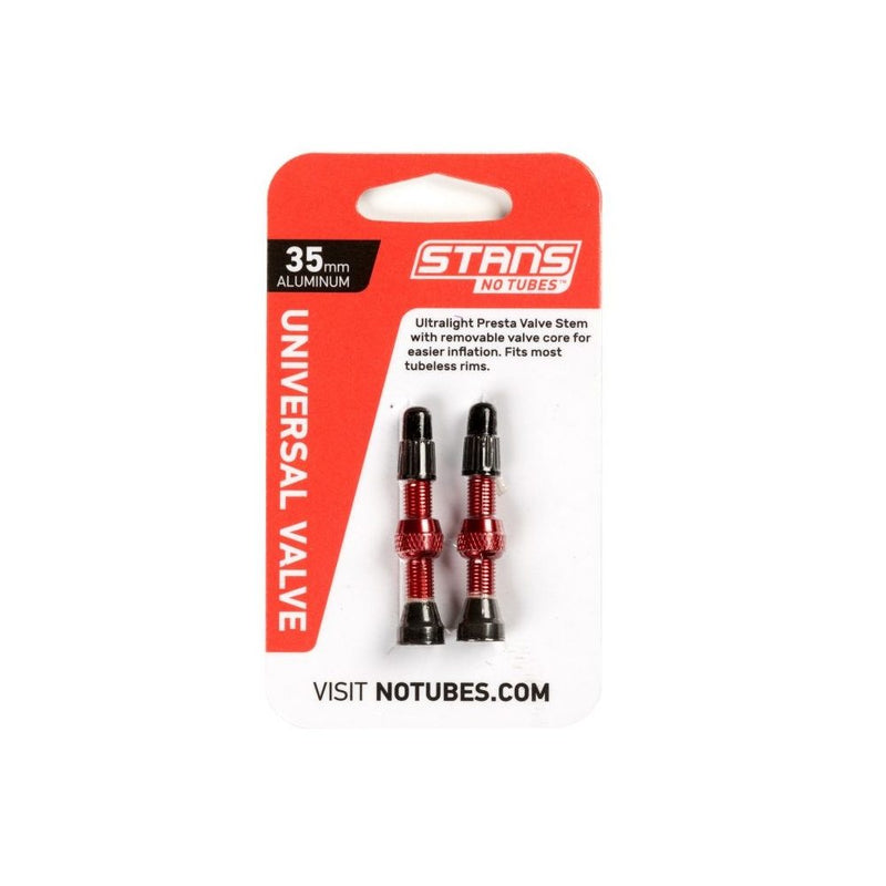Stan's NoTubes - Universal Alloy Presta Tubeless with Removable Valve Core in (Pair