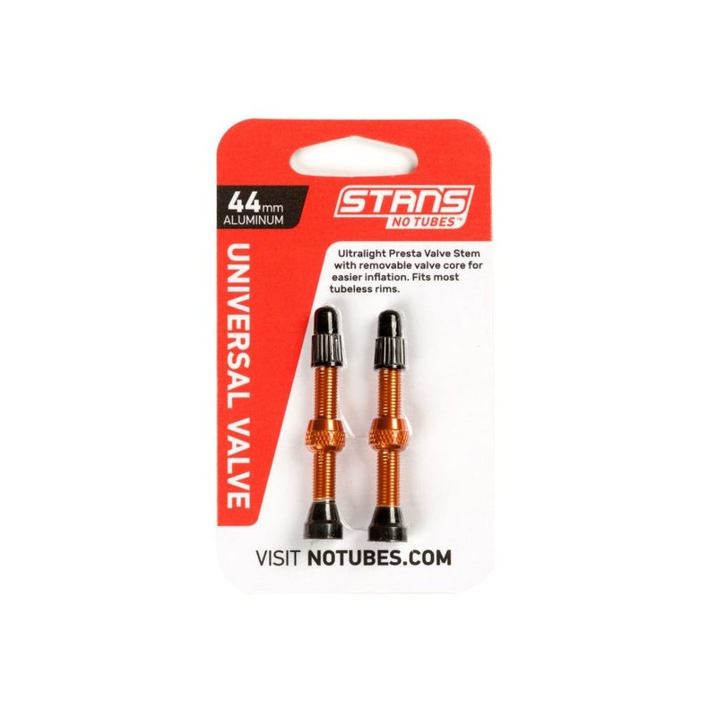 Stan's NoTubes - Universal Alloy Presta Tubeless with Removable Valve Core in (Pair