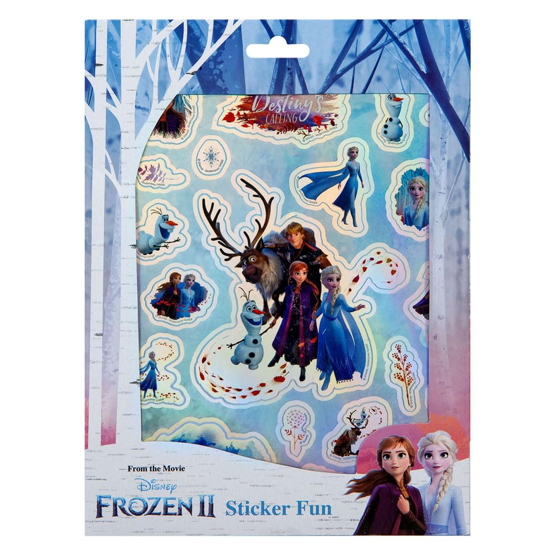 Eiskönigin Undercover FRUW0061 – Sticker Fun, 8 Sheets with 390 Stickers, Disney Frozen 2