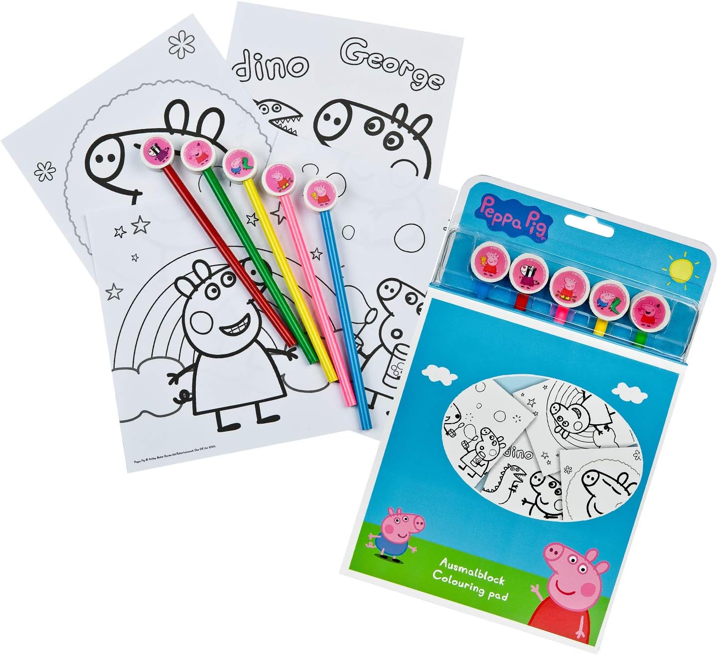 Undercover PIGP1300 Peppa Pig Kleurblok met 5 kleurpotloden