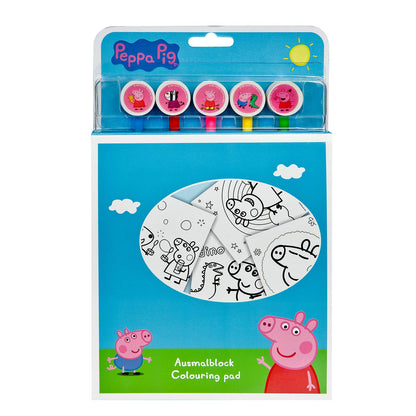 Undercover PIGP1300 Peppa Pig Kleurblok met 5 kleurpotloden