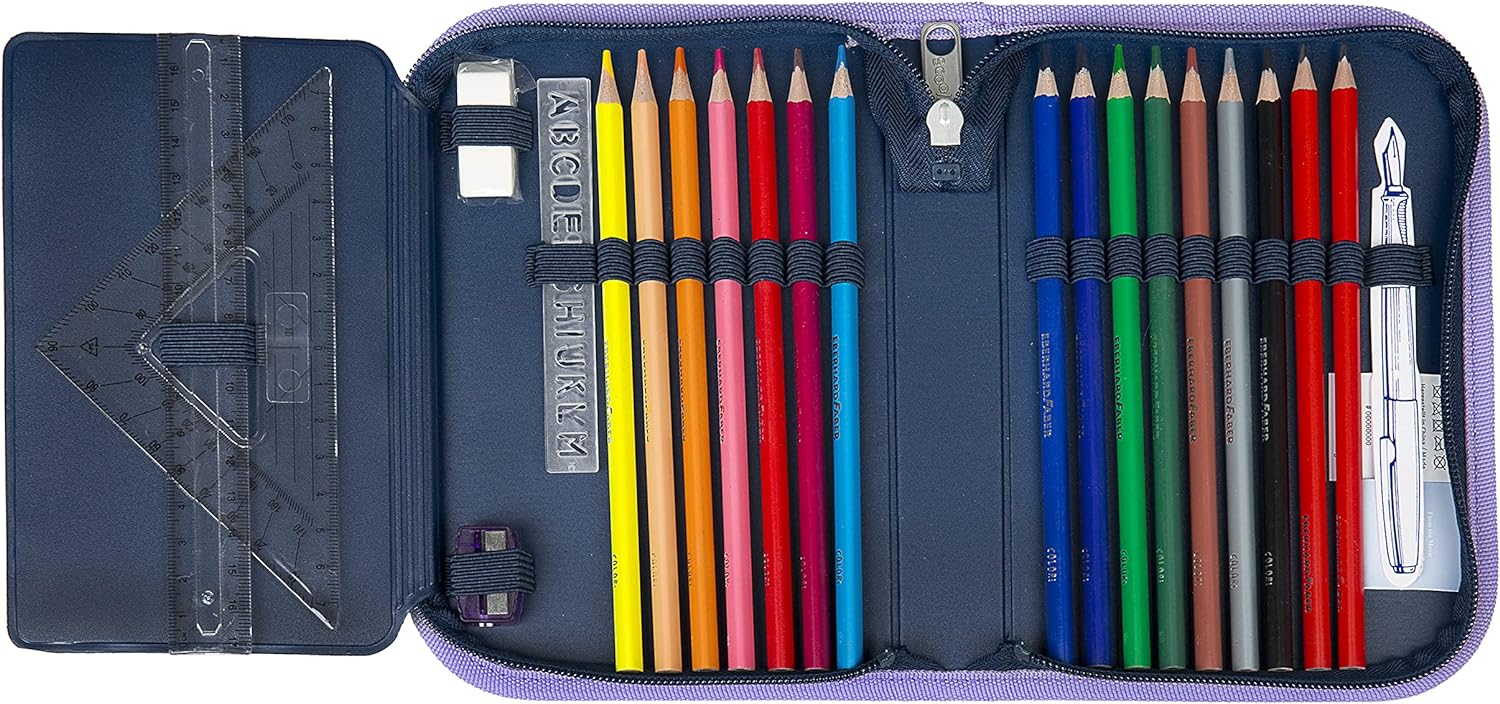Scooli FRVW0445 Frozen Filled Pencil Case, Cartoon, blue