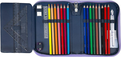 Scooli FRVW0445 Frozen Filled Pencil Case, Cartoon, blue