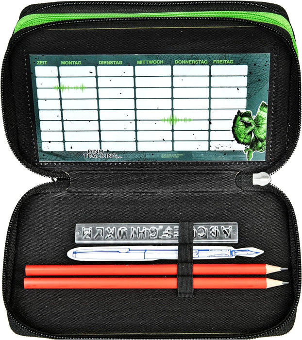 Scooli - Tripledecker Schüleretui Jurassic World - Großes Schüleretui mit hochwertigen Stiften - praktisch und funktional - für die Schule und unterwegs - hochwertige Qualität - ab 6 Jahren