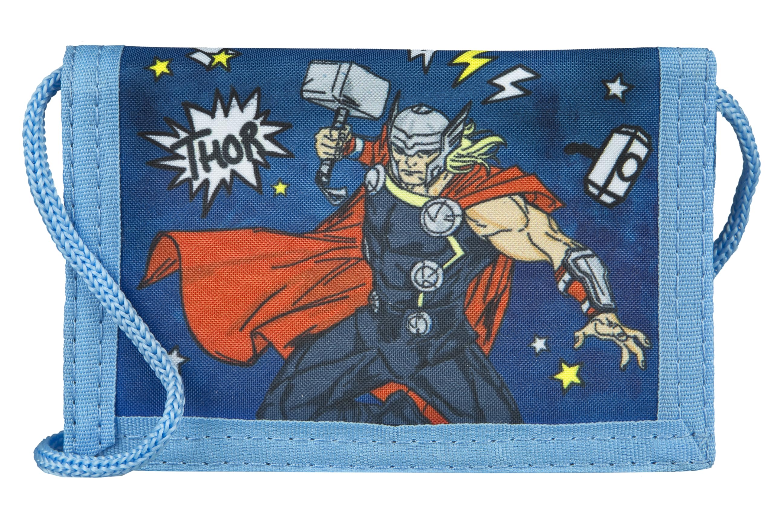 Undercover Rächer Geldbeutel Brustbeutel Jungen, Mädchen │Kinder Geldbörse mit Kordelband, Klettverschluss, 9x13cm