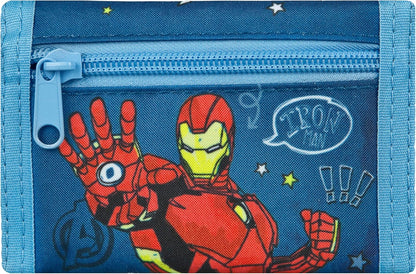 Undercover Rächer Geldbeutel Brustbeutel Jungen, Mädchen │Kinder Geldbörse mit Kordelband, Klettverschluss, 9x13cm