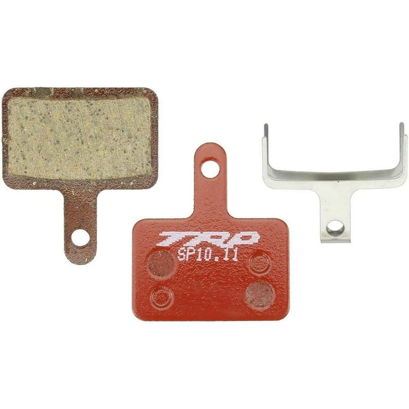 TRP 2-Kolben-Ersatz-Pads, EIN Paar für EIN Rad, kompatibel mit Allen TRP 2-Kolbenbremsen, erhältlich in Performance Harz, halbmetallisch und gesintertem Metallic, Bremssattelfeder im Lieferumfang
