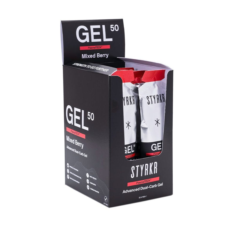 STYRKR - GEL50 Mild Berry Dual-Carb Energy Gel x12