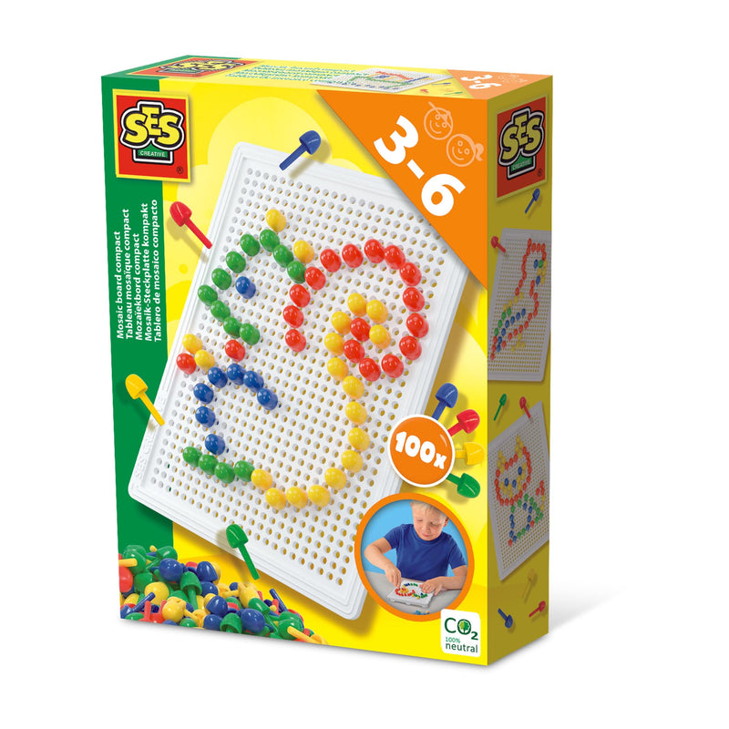 SES Creative 14046 Mosaik Steckspiel, diverse Farben, Mittel