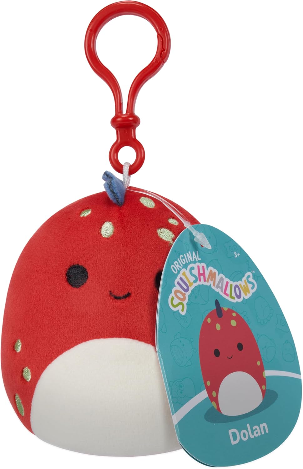 Squishmallows Dolan le dinosaure à clipser 8,9 cm