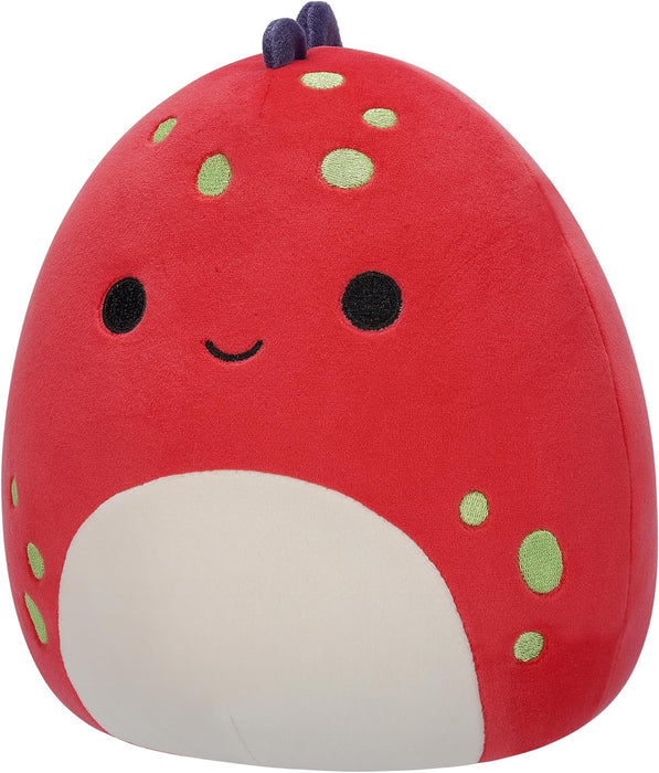 Squishmallows SQCR05399 7.5-Inch-Dolan The Red Dino with Green Spots, Multicolour