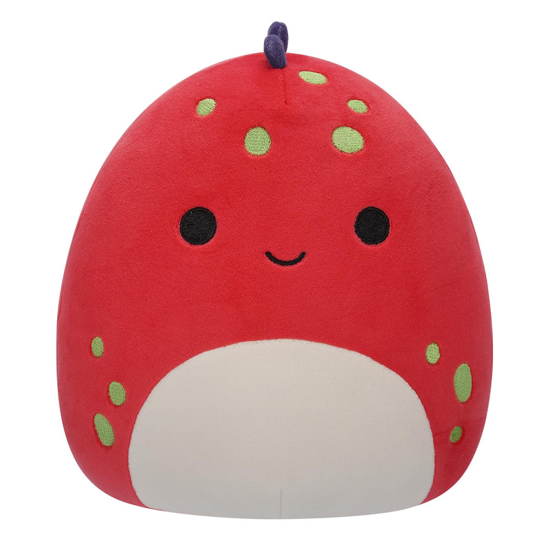 Squishmallows SQCR05399 7.5-Inch-Dolan The Red Dino with Green Spots, Multicolour