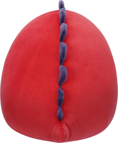 Squishmallows SQCR05399 7.5-Inch-Dolan The Red Dino with Green Spots, Multicolour