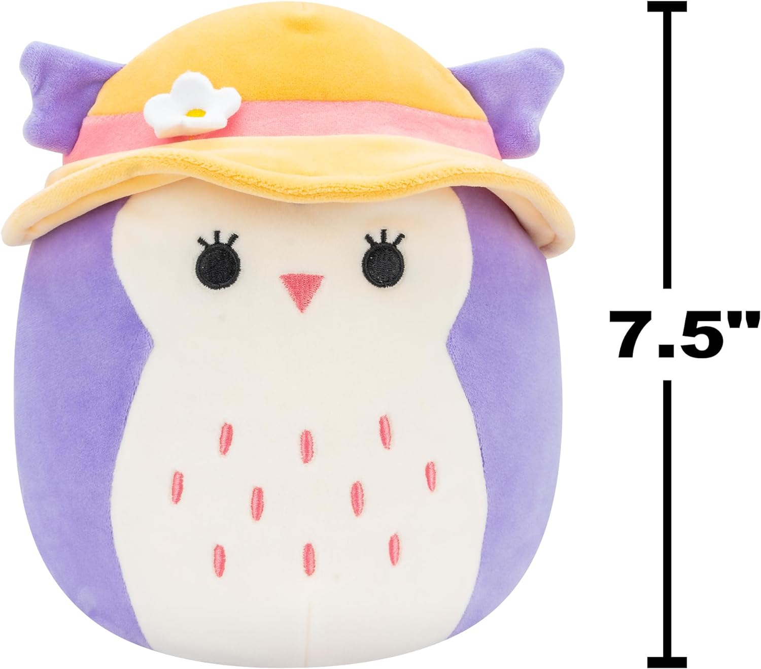 Squishmallows Pluschfigur Purple Owl with Sun Hat
