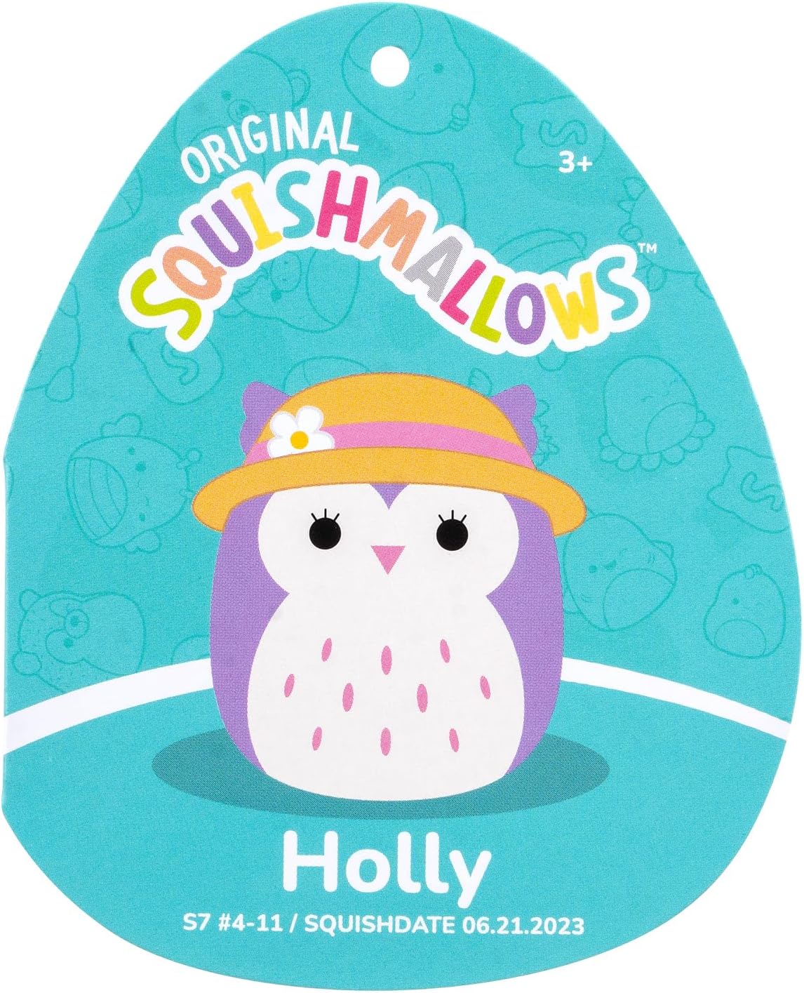 Squishmallows Pluschfigur Purple Owl with Sun Hat
