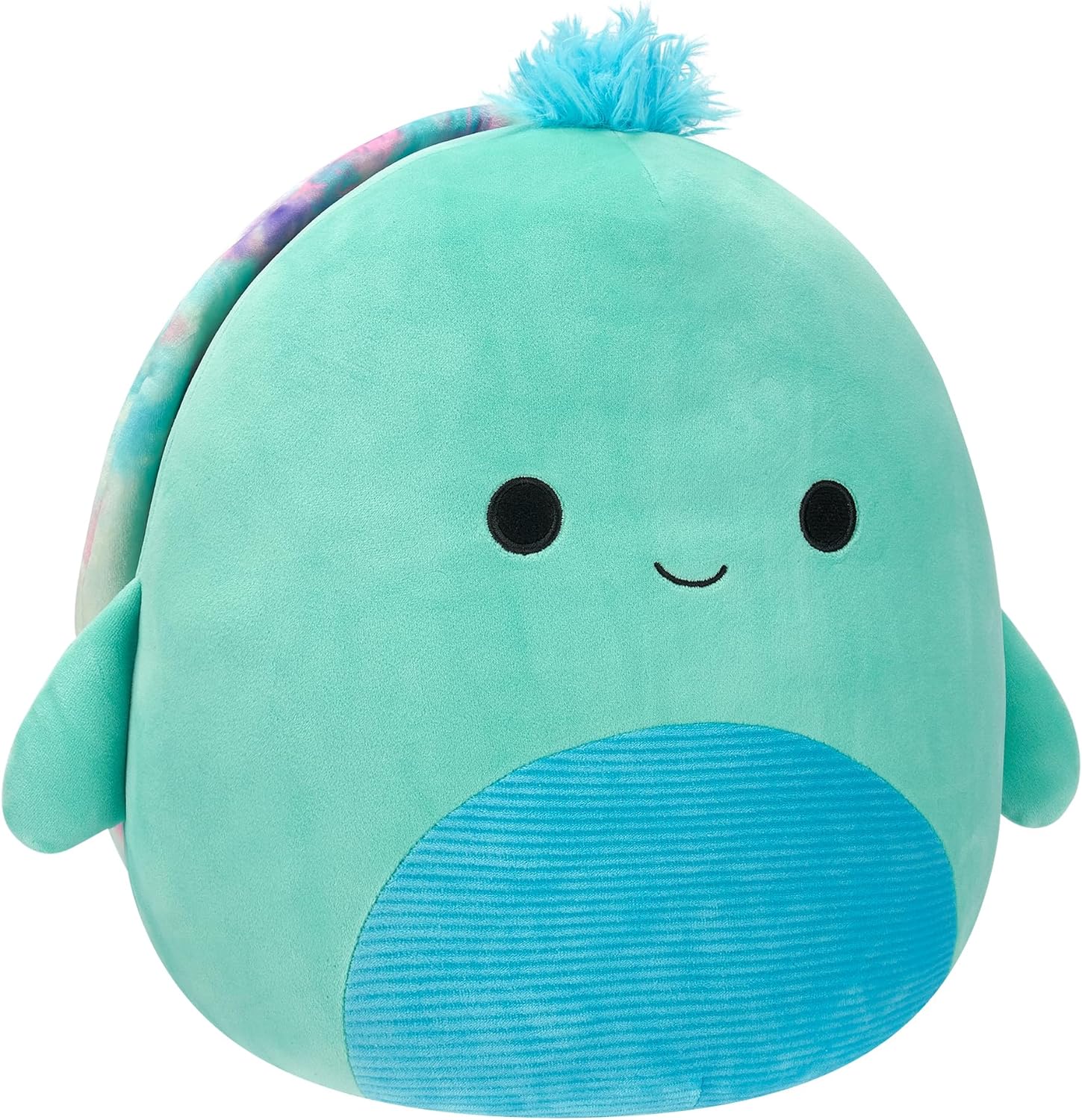 Squishmallows SQCR05477 16-Inch-Cascade The Teal Turtle with Tie-Dye Shell, Multicolour