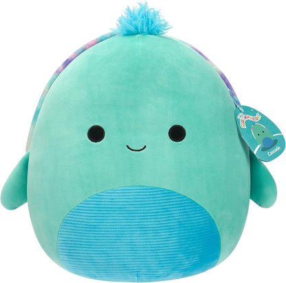 Squishmallows SQCR05477 16-Inch-Cascade The Teal Turtle with Tie-Dye Shell, Multicolour