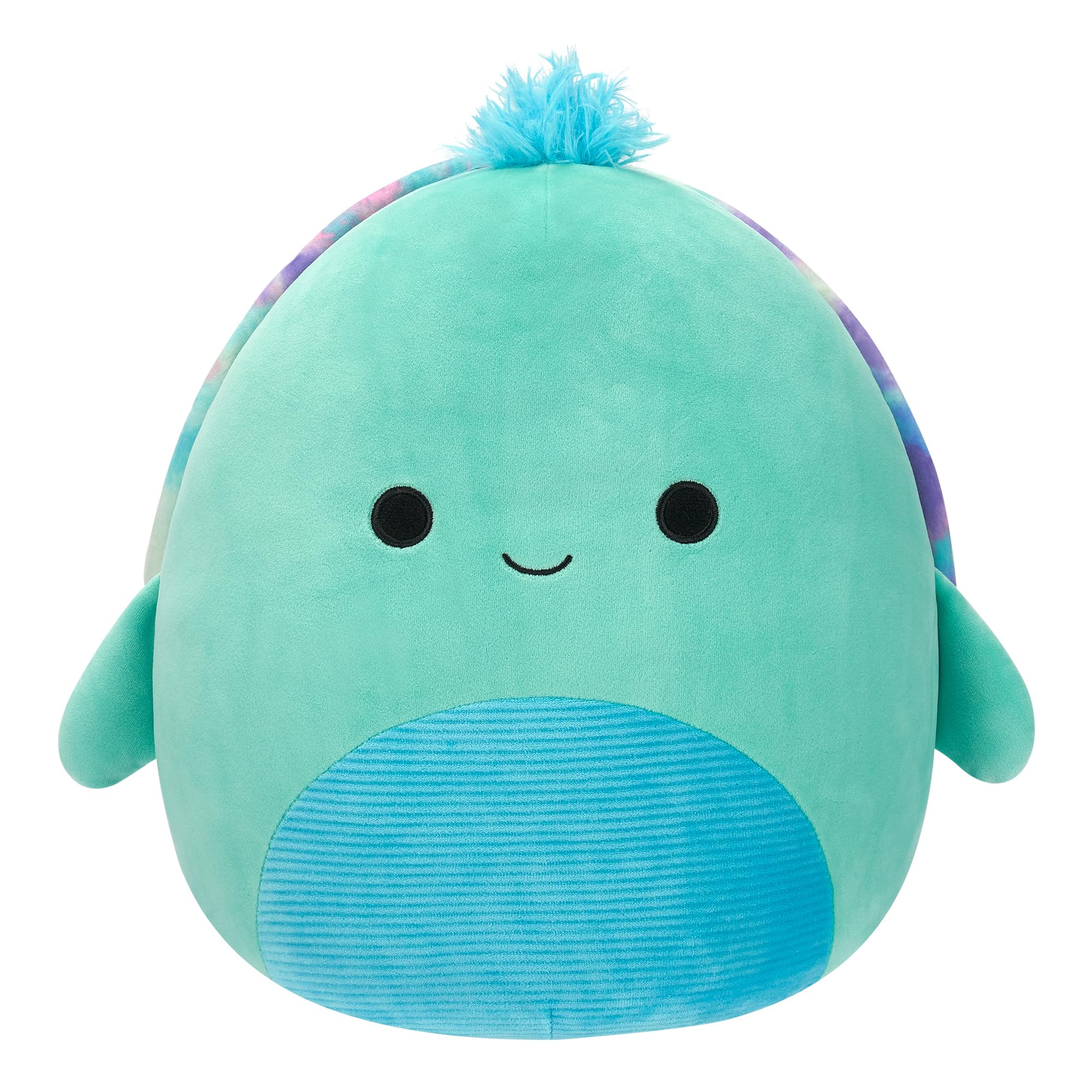 Squishmallows SQCR05477 16-Inch-Cascade The Teal Turtle with Tie-Dye Shell, Multicolour
