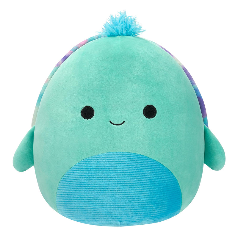 Squishmallows SQCR05477 16-Inch-Cascade The Teal Turtle with Tie-Dye Shell, Multicolour
