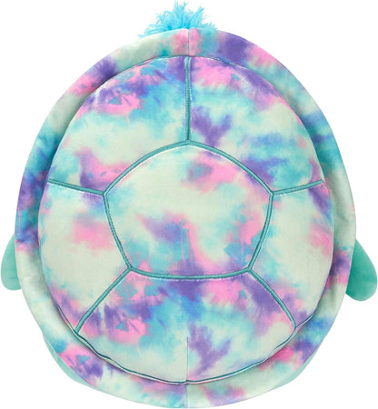 Squishmallows SQCR05477 16-Inch-Cascade The Teal Turtle with Tie-Dye Shell, Multicolour
