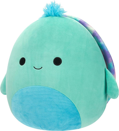 Squishmallows SQCR05477 16-Inch-Cascade The Teal Turtle with Tie-Dye Shell, Multicolour