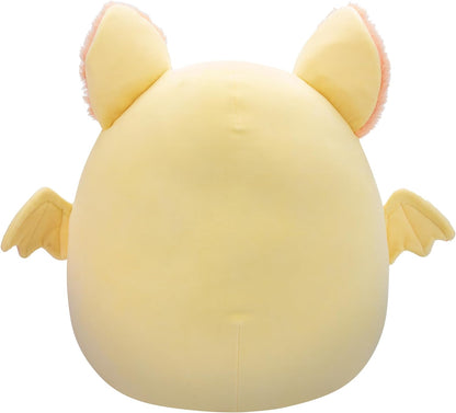Squishmallows Originele 16-Inch - Meghan The Cream and Pink Bat with Fuzzy Belly
