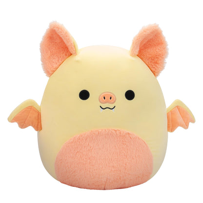 Squishmallows Originele 16-Inch - Meghan The Cream and Pink Bat with Fuzzy Belly