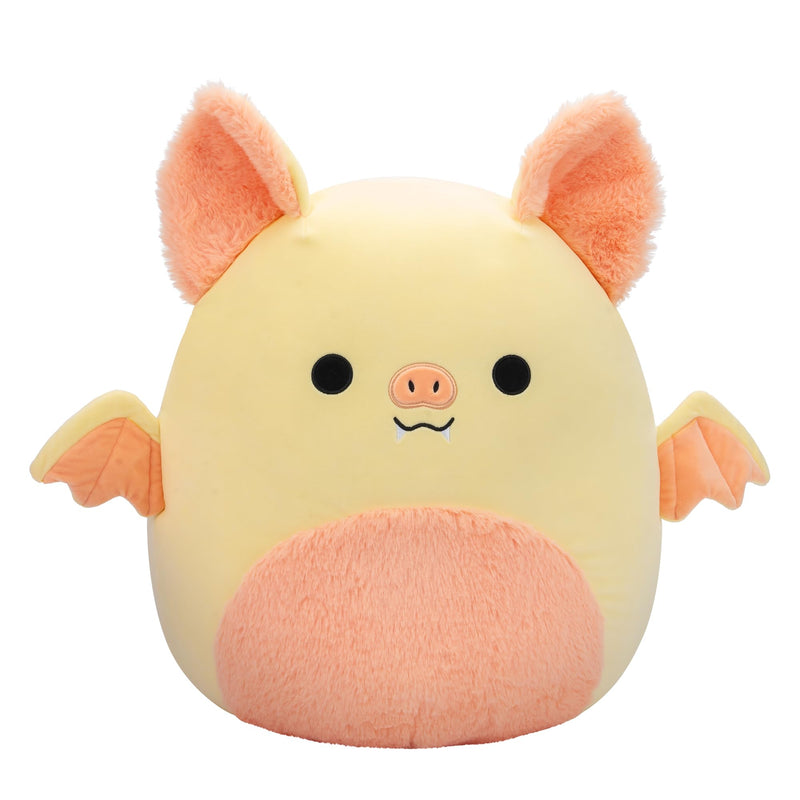 Squishmallows Originele 16-Inch - Meghan The Cream and Pink Bat with Fuzzy Belly