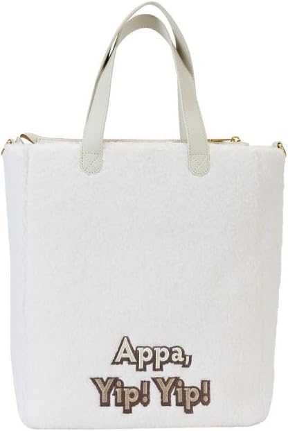 Loungefly Tote Bags Nickelodeon Avatar The Last Airbender Appa Cosplay Tote With Momo Charm White/off White