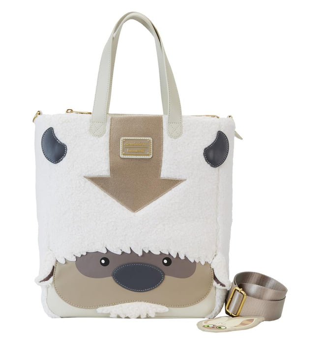 Loungefly Tote Bags Nickelodeon Avatar The Last Airbender Appa Cosplay Tote With Momo Charm White/off White