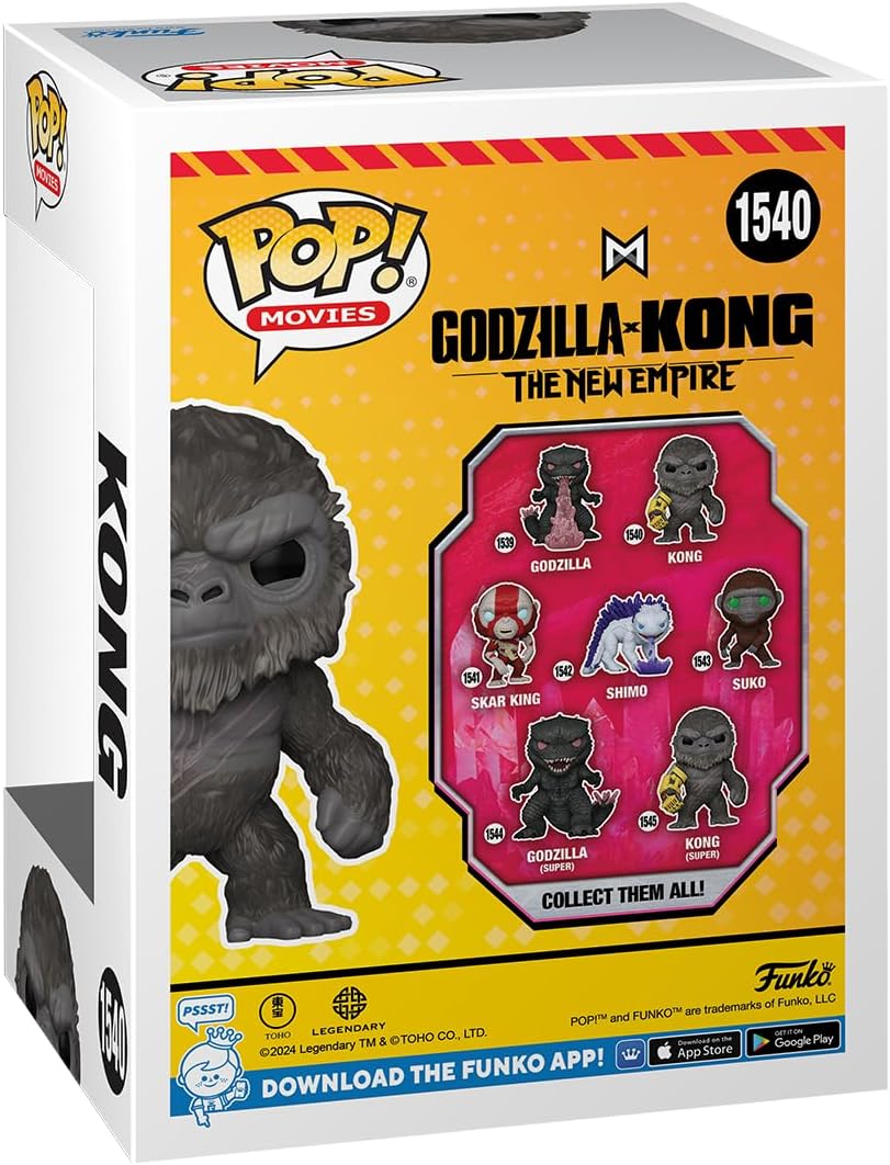 Funko Pop! Movies: Godzilla X Kong: the New Empire - Kong - Godzilla Vs Kong - Collectable Vinyl Figure - Gift Idea - Official Merchandise - Toys for Kids & Adults - Movies Fans