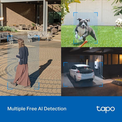 TP-Link Tapo C520WS - Buiten Wi-Fi-bewakingscamera 360°, 2.5K resolutie, nachtzicht in sterlichtkleur, meervoudige AI-detectie, bewegingsdetectie, IP66