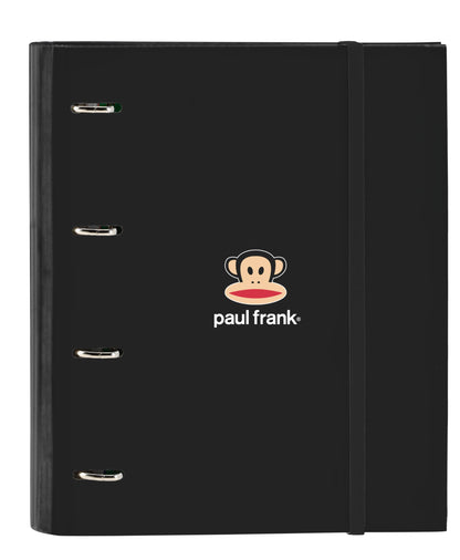 Safta Paul Frank Join The Fun – 4 Ring Binder 35 cm with 100 A4 Sheets, Ideal for Children of Different Ages, Comfortable and Versatile, Quality and Resistance, 27 x 3.5 x 32 cm, Black, Black/White