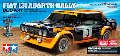 TAMIYA 47494 1:10 Fiat 131 Abarth MF-01X-Remote Controlled Car, Vehicle, Model Building, Assembly, Hobby, RC Kit, Pre-Painted