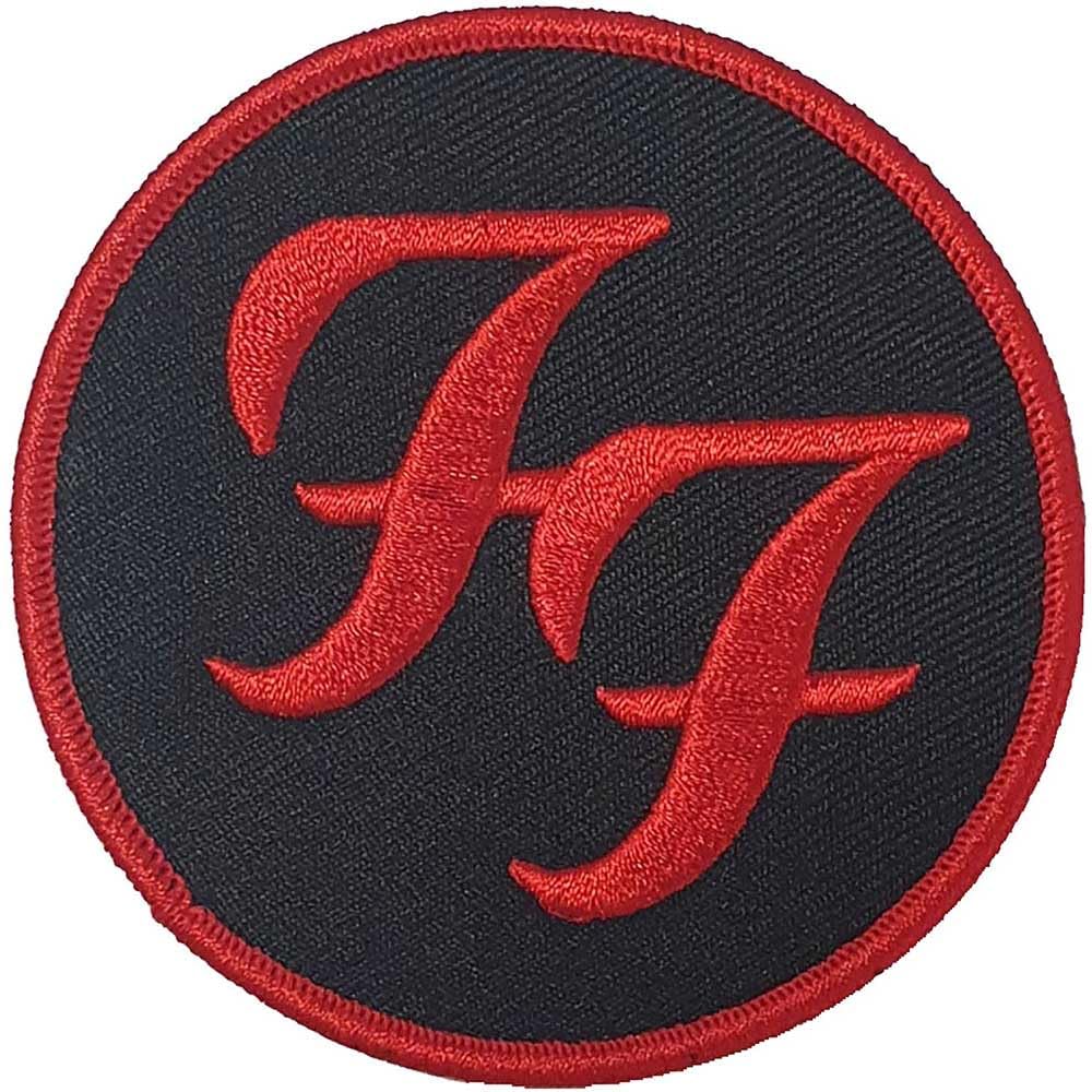 Foo Fighters Patch Circle Logo Official Embroidered Woven Iron on 105 x 45mm One Size