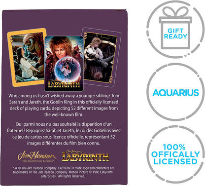 AQUARIUS Labyrinth Playing Cards - Labyrinth Themed Deck of Cards for Your Favorite Card Games - Officially Licensed Labyrinth Merchandise & Collectibles