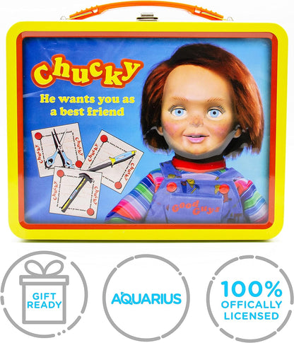 NMR Men's Chucky Tin Storage Box, Yellow, 8.63 x 3.88 x 6.75
