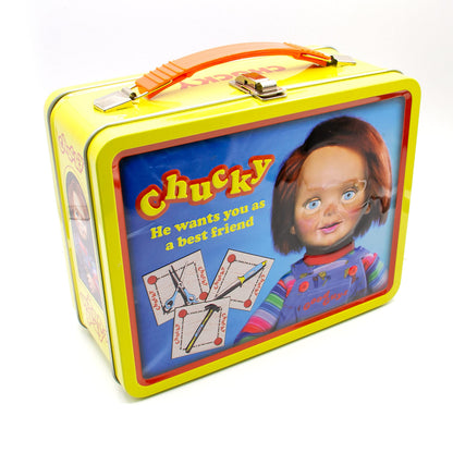 NMR Men's Chucky Tin Storage Box, Yellow, 8.63 x 3.88 x 6.75