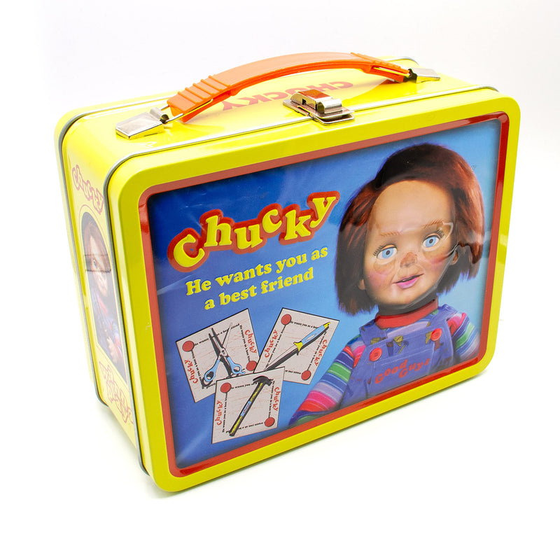 NMR Men's Chucky Tin Storage Box, Yellow, 8.63 x 3.88 x 6.75