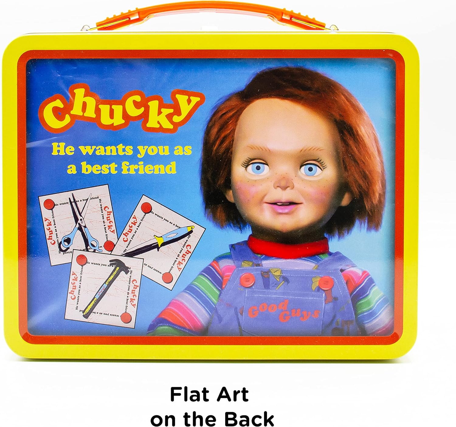 NMR Men's Chucky Tin Storage Box, Yellow, 8.63 x 3.88 x 6.75
