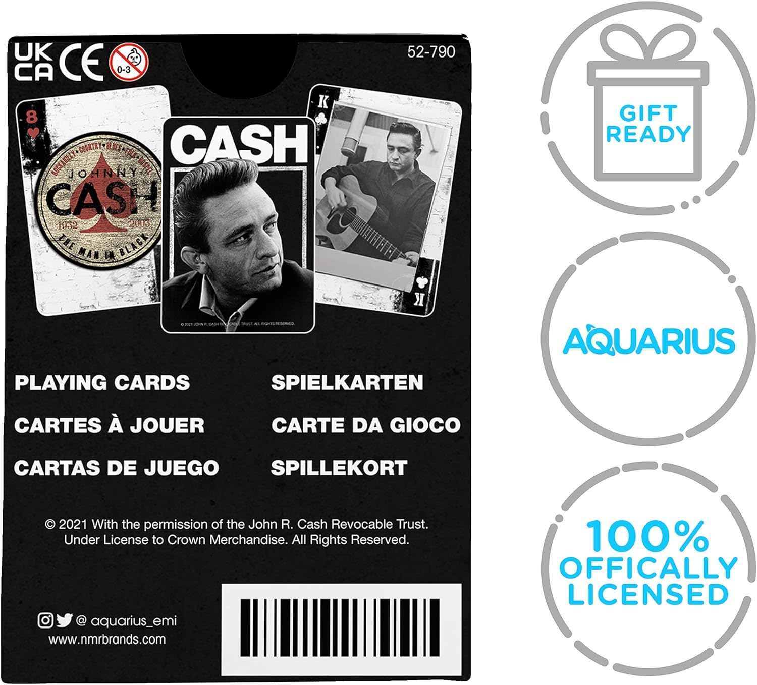 AQUARIUS Johnny Contanti Carte da Gioco - Poker Misura Mazzo di Carte per Tuo Preferito Scheda Giochi - con Licenza Ufficiale Merchandise & Collectibles