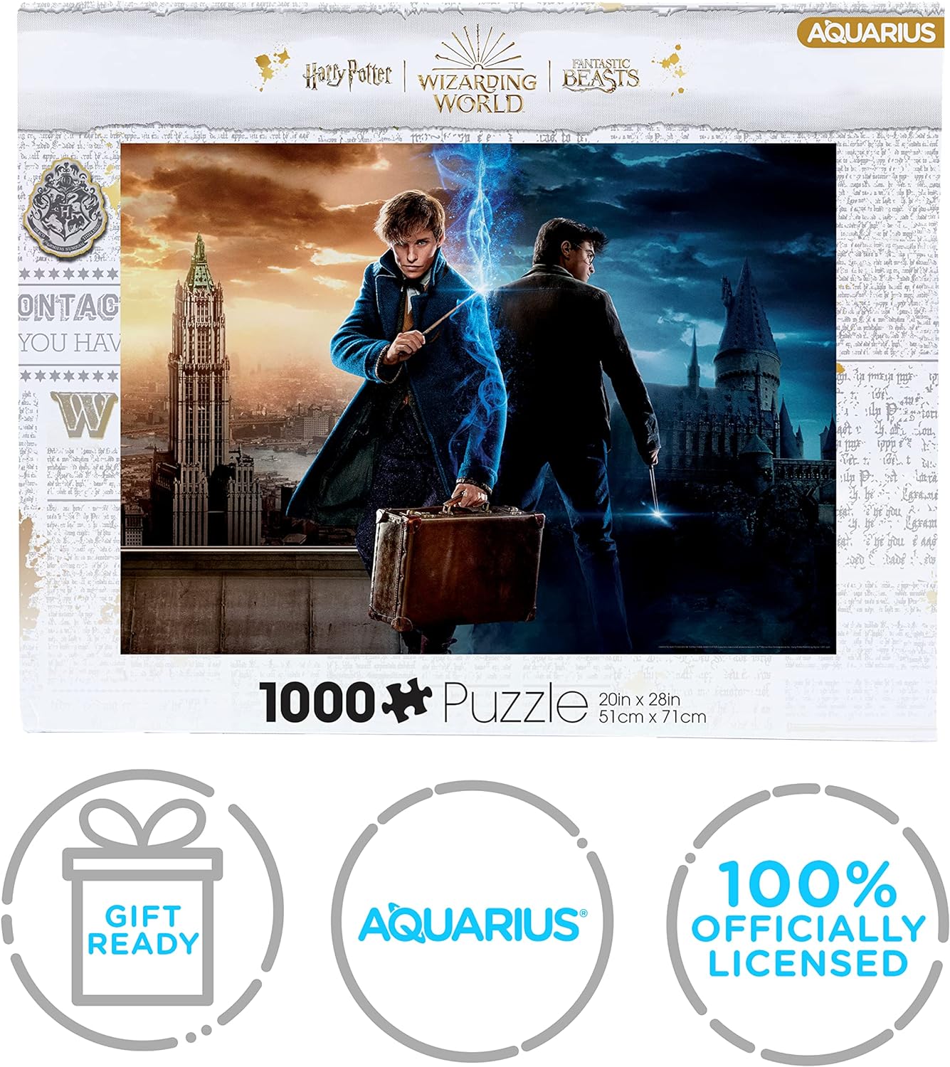 AQUARIUS- Harry Potter Wizarding World 1000 Piezas, Color Rompecabezas (65455