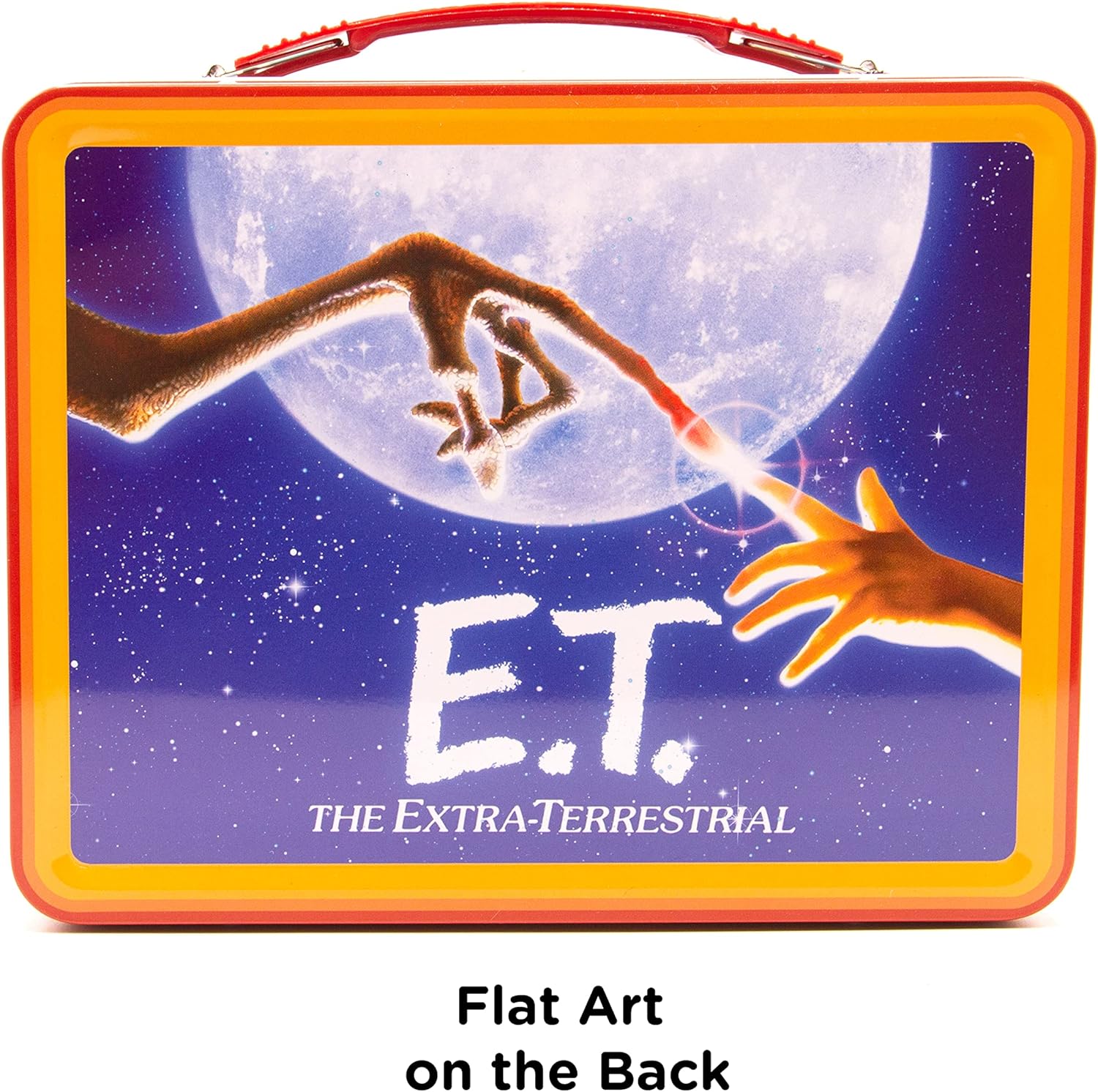AQUARIUS E.T. Fun Box - Sturdy Tin Storage Box with Plastic Handle & Embossed Front Cover - Officially Licensed E.T. Merchandise & Collectible Gift (48288)