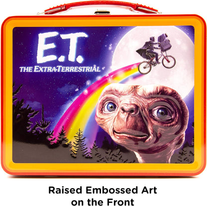AQUARIUS E.T. Fun Box - Sturdy Tin Storage Box with Plastic Handle & Embossed Front Cover - Officially Licensed E.T. Merchandise & Collectible Gift (48288)