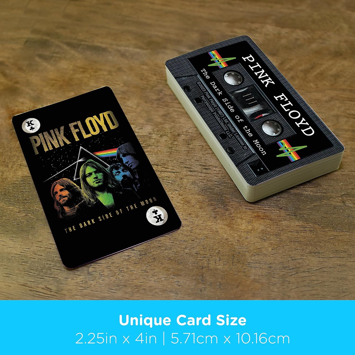 Aquarius Pink Floyd DSOM Cassette Playing Cards -Pink Floyd Themed Deck of Cards for Your Favorite Card Games - Officially Licensed Pink Floyd Merchandise & Collectibles 2.3 x 4.3